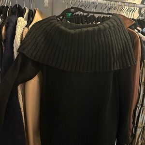 Elegant Black Off-Shoulder Sweater